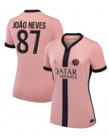 Paris Saint-Germain Joao Neves #87 Kolmaspaita Naisten 2024-25 Lyhythihainen